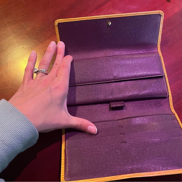 SOLD 💛💛Authentic Yellow Louis Vuitton Trifold Long Wallet - Picture 13 of 16